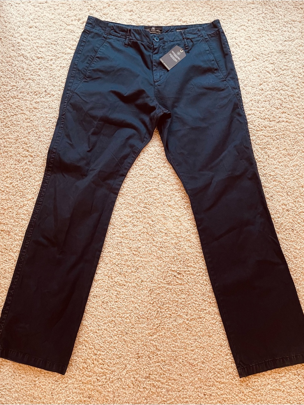 Kasil Truman Chinco Riptide 38/34 Actual 40W 36.5W Rise 13 Mens Navy Blue NWT